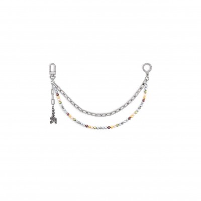 LOUIS VUITTON PEARLS CHAIN BELT AND BAG CHARM M02293